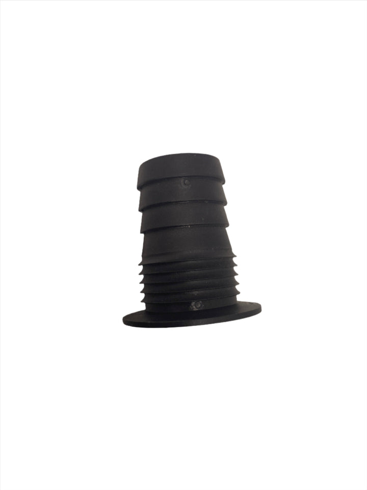 1" Flush Impact Drain With Barb - Black