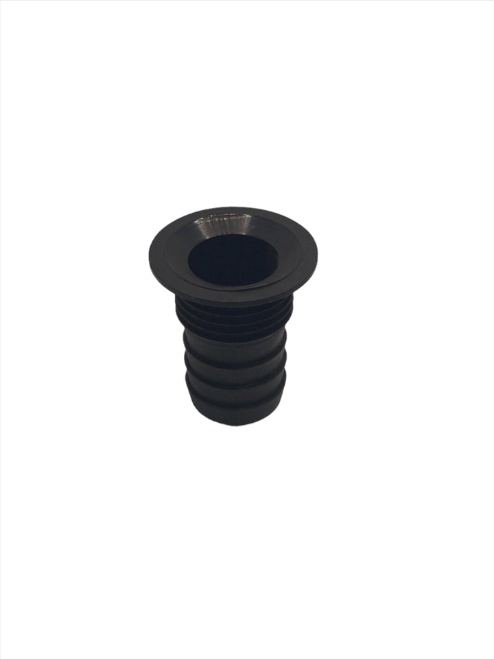 1" Flush Impact Drain With Barb - Black