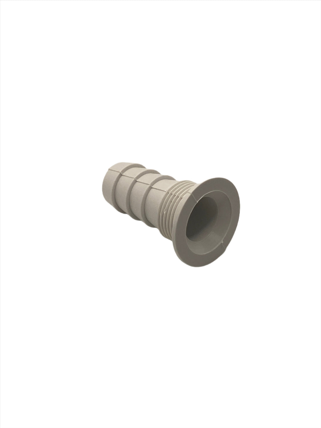 5/8" Flush Impact Drain With Barb - White