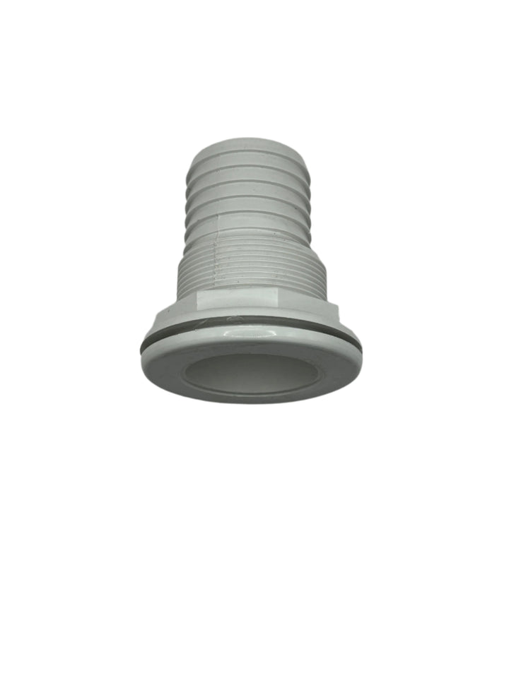 2" White Barbed End Scupper without Flapper
