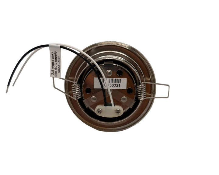 Brushed nickel deluxe recessed mount LED light
