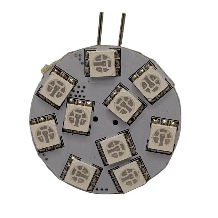 Blue LED side pin replacement for 10W halogen bulb