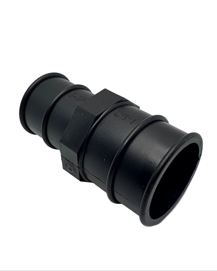 1 1/4" hose barb x 1 1/2" hose barb