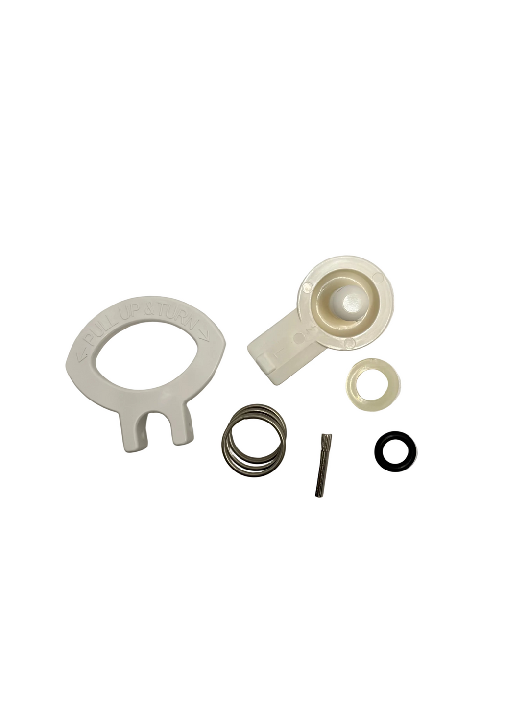 White flip-up twist latch