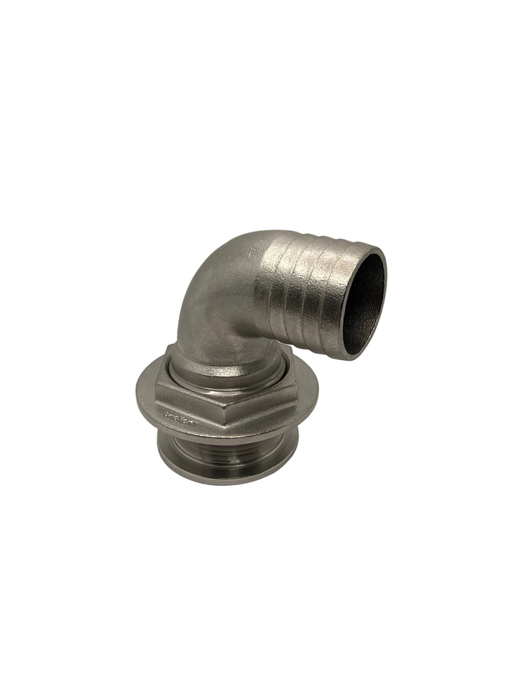 Stainless Steel Short Elbow Thru Hull 1 1/2"
