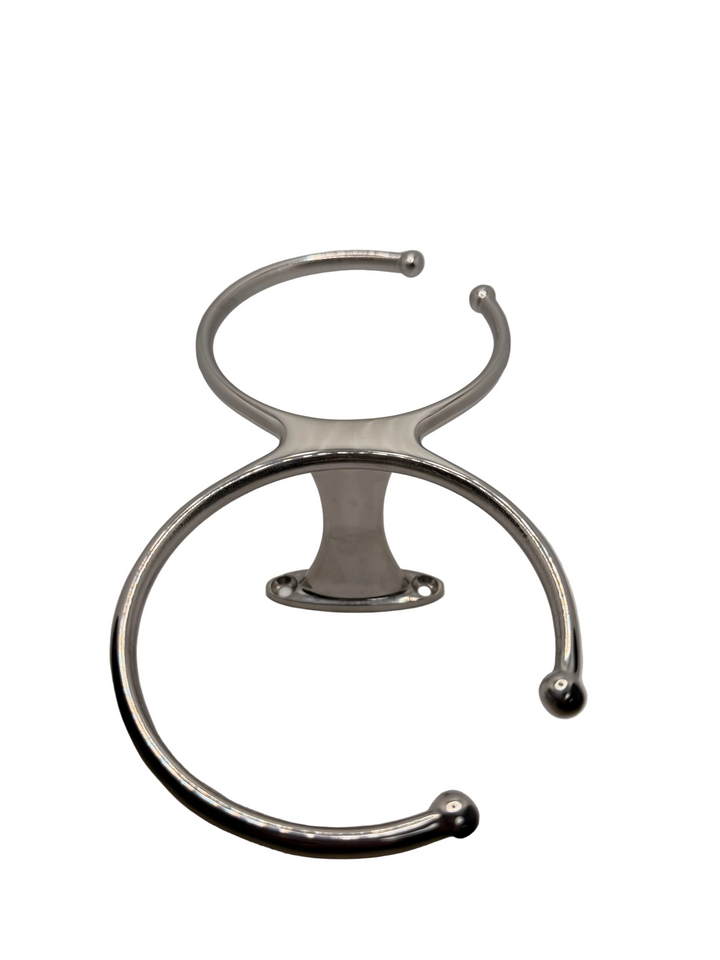 Deck mount double drink holder