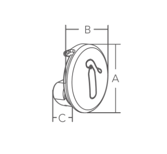 Stainless Steel Round Surface Mounted Fender Hook