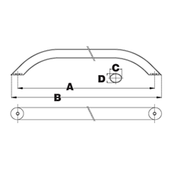 Deluxe 12" Stainless Grab Handle