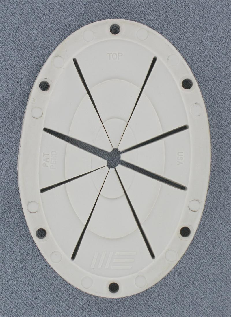 Large white oval rod holder