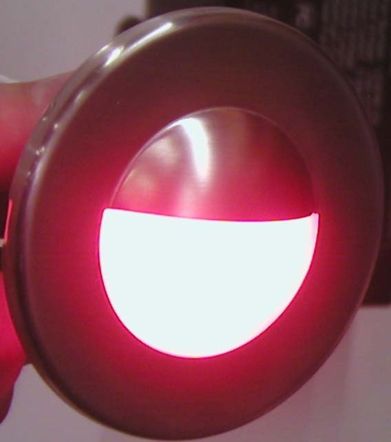 Red-white LED courtesy light with SS cover