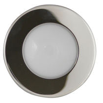 Recessed mount white LED light with SS trim ring