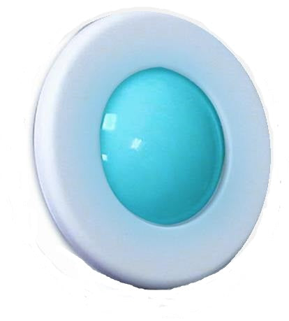 Blue-White LED overhead light white trim ring