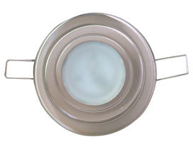 Brushed nickel deluxe recessed mount LED light