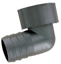 1-1-2" tapered female thread to 1-1-2" barb elbow