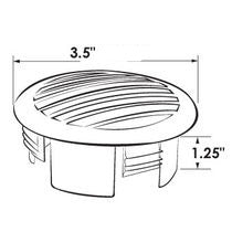 Beige plastic domed vent grill for 3" hose