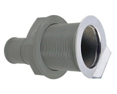 Stainless capped L head cockpit drain, 1-1-2" hose