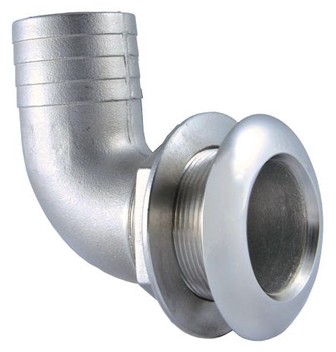 Stainless Steel Compact Elbow Thru Hull for 3-4" hose