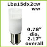Diffused warm white LED double contact bayonet style replacement bulb