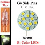 Blue and Warm white LED side Pin replacement for G4 Halogen bulb