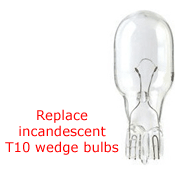 Warm White Diffused Wedge Base LED Bulb