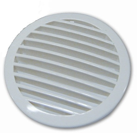 White domed vent grill for 4" hose